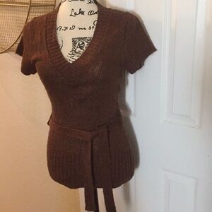 Suspicious Lines top color brown size S